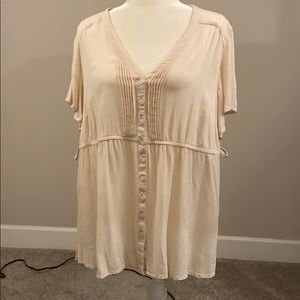 Torrid Blush Button Down Blouse